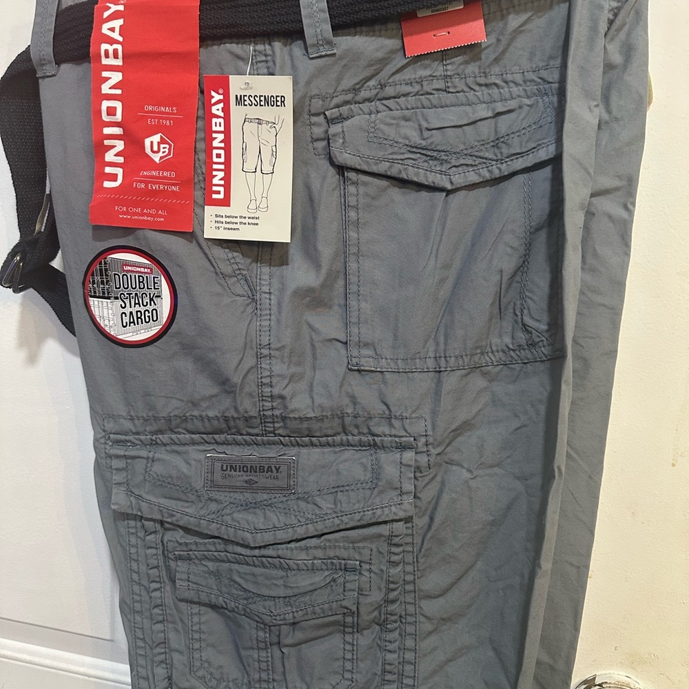 UNIONBAY Gray and Khaki Shorts